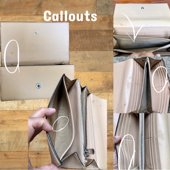 GIVENCHY Long Fold Over Leather Wallet Tan - Picture 13 of 15